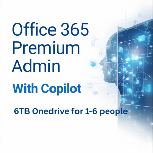 Genuine Microsoft 365 Premium Admin account with Copilot features yearly subscription with 6TB Onedrive storage